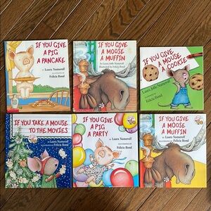 Children's Book Set (6) - If You Give A Mouse A Cookie and other fun stories.